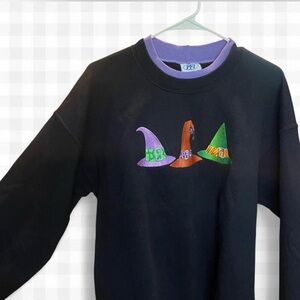 Vintage Halloween Witch hat Crewneck